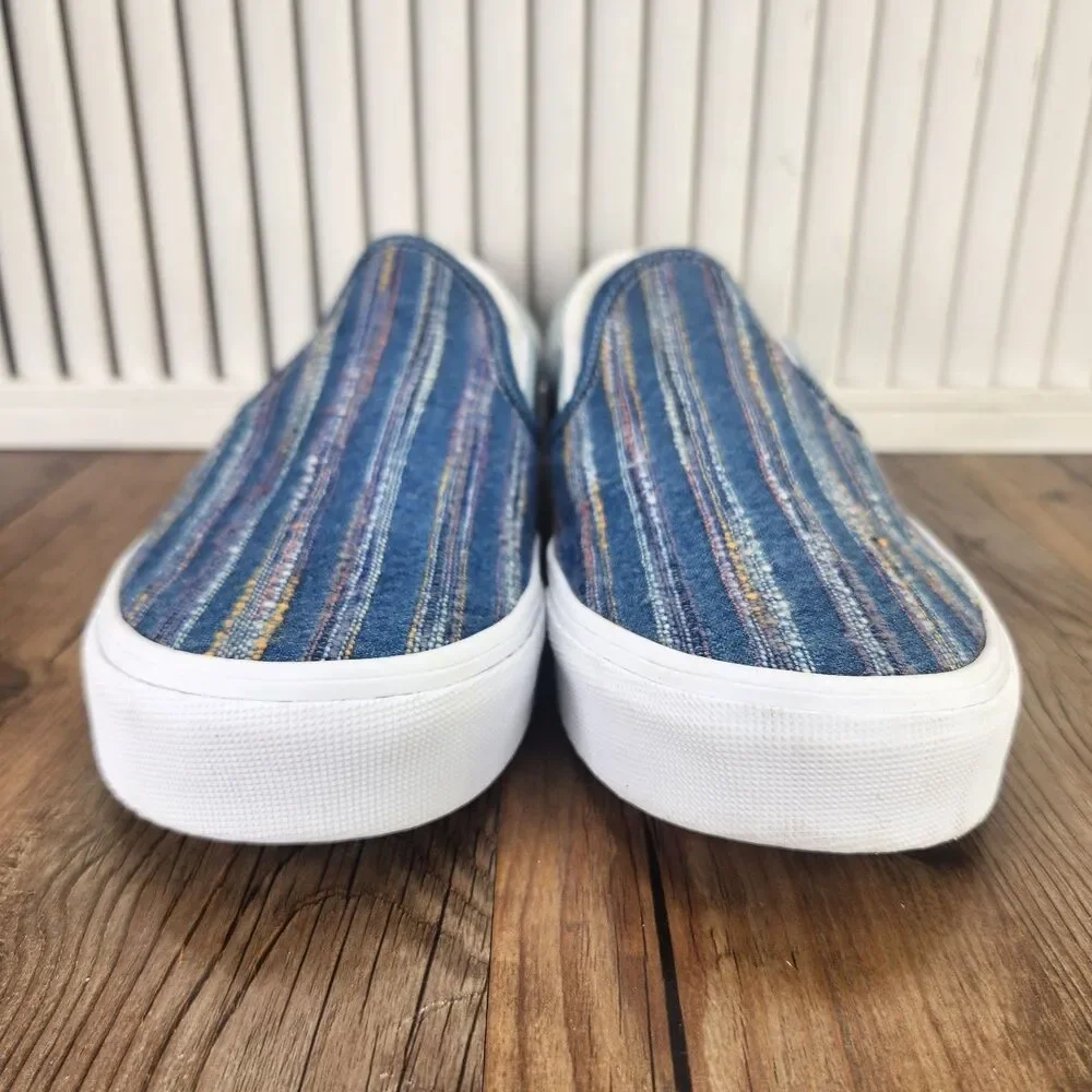 Vans Classic Slip-On Together As Ourselves Sneakers Mens Sz 9.5 Blue Pride Shoes